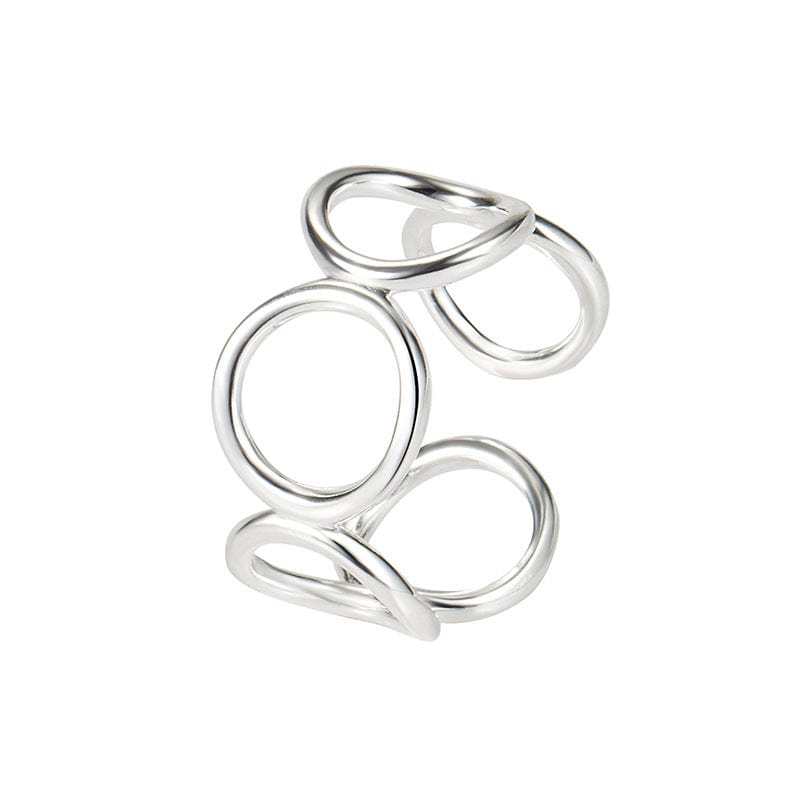 JuJumoose Sterling Silver Gold-Plated Circle Ring