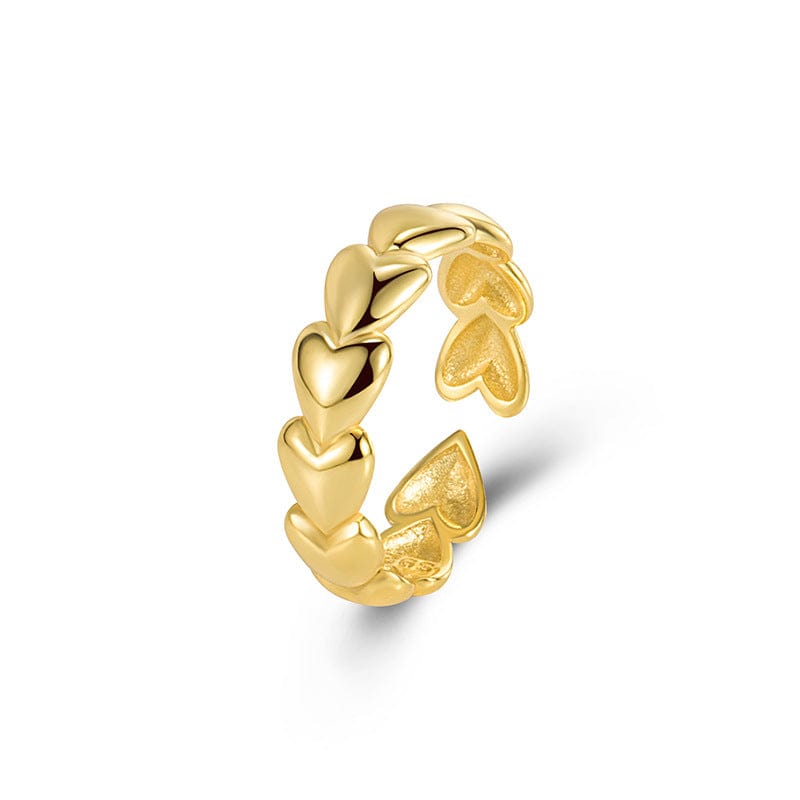 JuJumoose Sterling Silver Gold-Plated Heart Ring