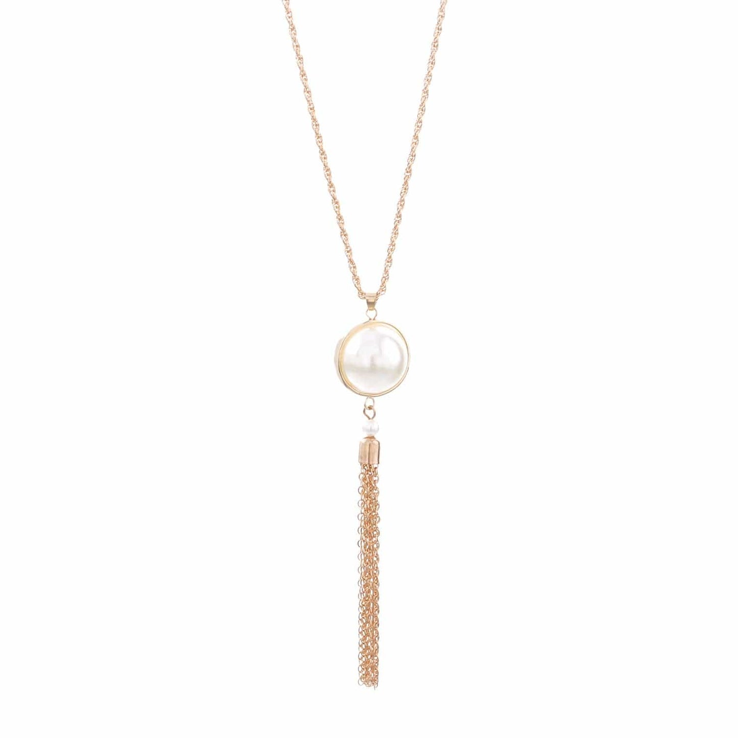 JuJumoose Simple knotted tassel long sweater necklace