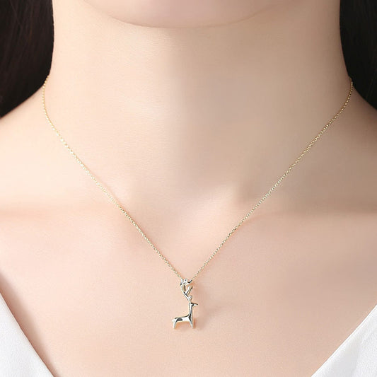 JuJumoose Silver fashionable deer necklace