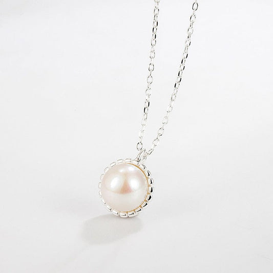 JuJumoose Simple Baroque sterling silver pearl necklace