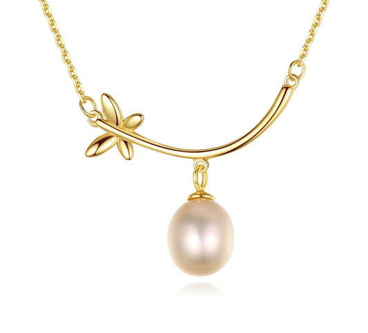 JuJumoose Sterling silver butterfly pearl necklace