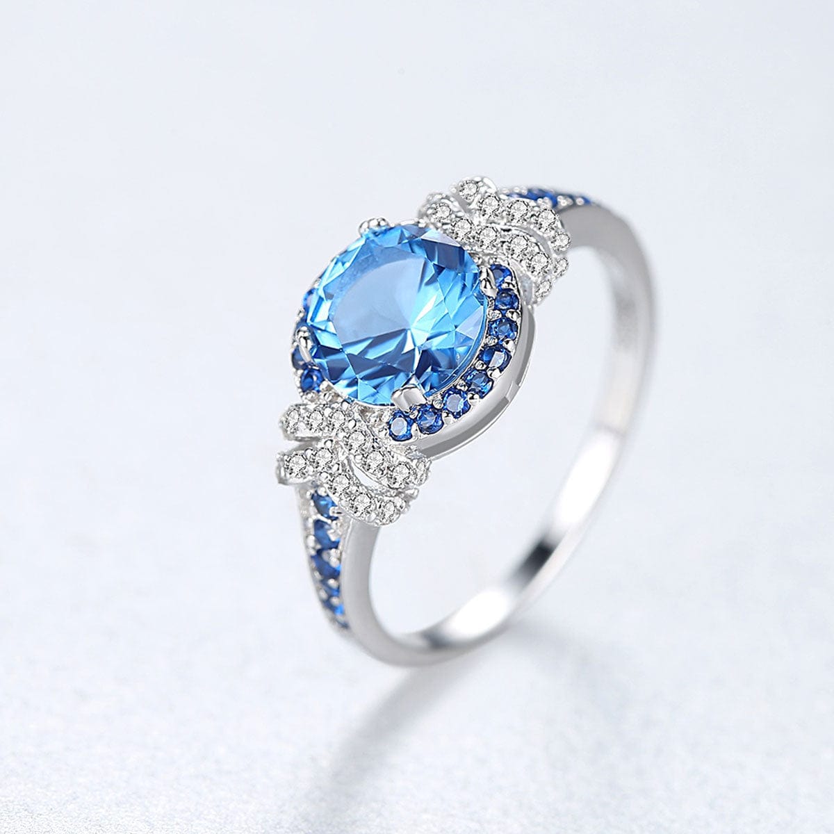 JuJumoose Silver London Blue Topaz Diana Ring