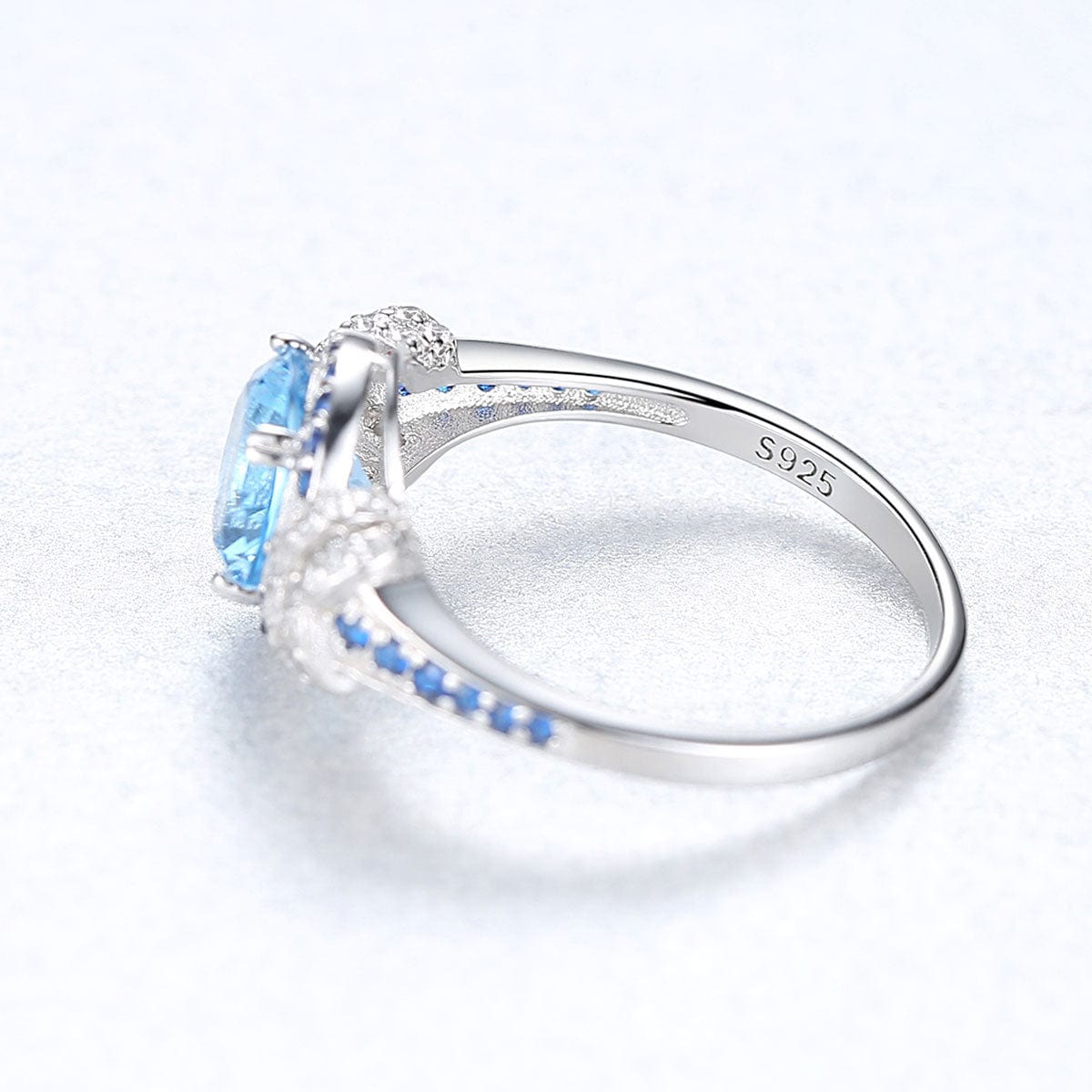 JuJumoose Silver London Blue Topaz Diana Ring