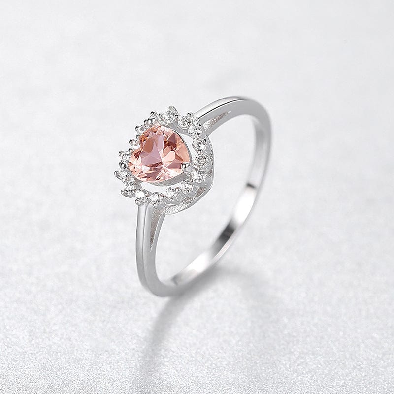 JuJumoose Silver love basket morganite gemstone ring