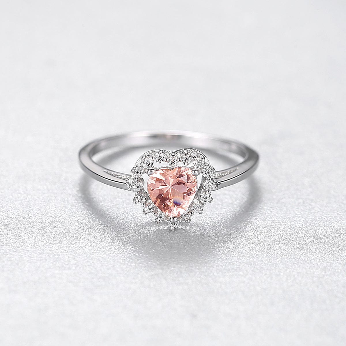 JuJumoose Silver love basket morganite gemstone ring