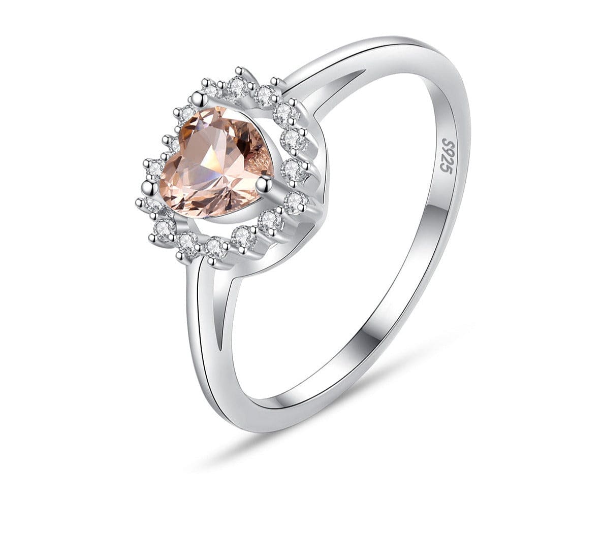 JuJumoose Silver love basket morganite gemstone ring