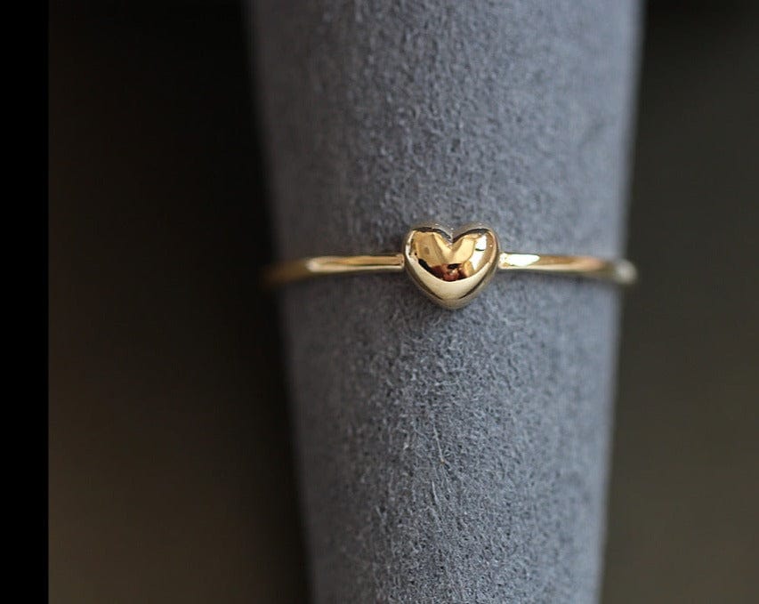 JuJumoose Sterling silver chubby love ring