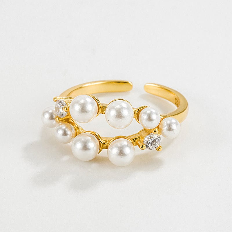 JuJumoose Sterling silver synthetic pearl ring
