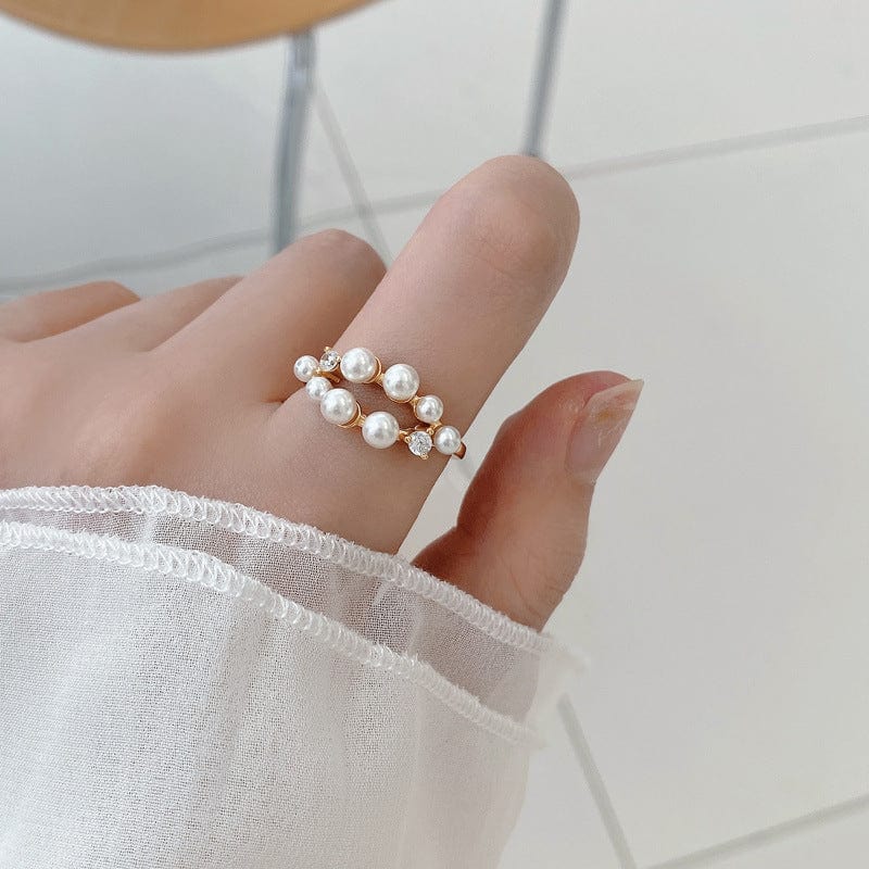 JuJumoose Sterling silver synthetic pearl ring