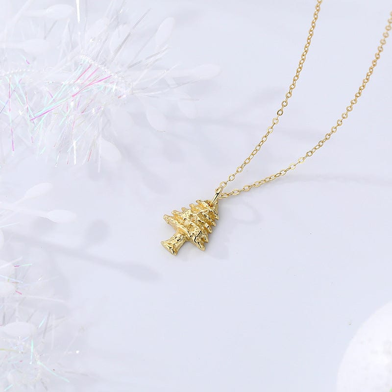 Aliprice Sterling silver Christmas tree necklace